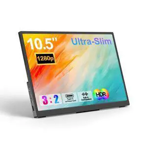 Portable Monitor 10.5'' 1920 * 1280 Ultra-Slim Mini Monitor 3:2,500nits,2000:1,Standard USB C HDMI HDR Computer Monitor for Laptop Switch Mac Phone Portable Monitor 10.5'' 1920 * 1280 Ultra-Slim Mini Monitor 3:2,500nits,2000:1,Standard USB C HDMI HDR Computer Monitor for Laptop Switch Mac Phone