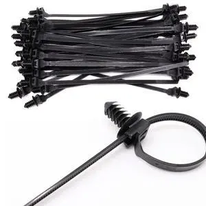 Push Mount Zip Ties, 8 inch Cable Zip Tie Black Wire Tie with Push Pin Fir Tree Zip for Indoor and Outdoor (100 Pack) Push Mount Zip Ties, 8 inch Cable Zip Tie Black Wire Tie with Push Pin Fir Tree Zip for Indoor and Outdoor (100 Pack)