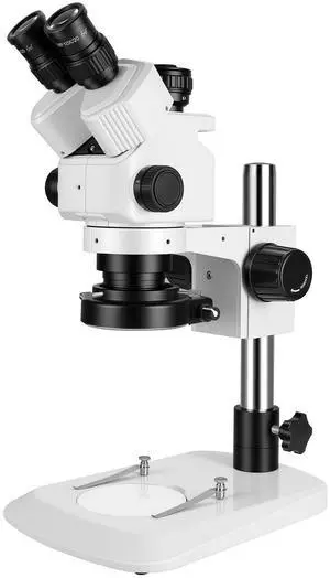 Professional Trinocular Stereo Zoom Microscope,with 56-Bulb LED Ring Light,6X-45X Magnification,WF10X Eyepieces,0.6X-4.5X Zoom Objective, 0.5X CTV Trinocular High Definition Adapter Professional Trinocular Stereo Zoom Microscope,with 56-Bulb LED Ring Light,6X-45X Magnification,WF10X Eyepieces,0.6X-4.5X Zoom Objective, 0.5X CTV Trinocular High Definition Adapter