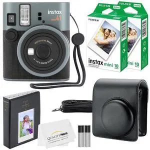 Instax Mini 41 Instant Camera + 20 Prints + Camera Case + Album and Quality Photo Microfiber Cloth Instax Mini 41 Instant Camera + 20 Prints + Camera Case + Album and Quality Photo Microfiber Cloth