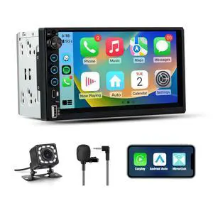 Double Din Car Radio with Wireless CarPlay & Android Auto 7 Inch Double Din Car Radio with Wireless CarPlay & Android Auto 7 Inch