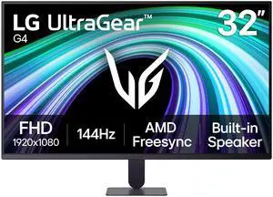 32G403B-B 32-inch Ultragear Full HD (1920 x 1080) Gaming Computer Monitor, 144Hz, 1ms, FreeSync, HDR10, Built-in Speaker, Reader Mode, HDMI, DisplayPort, Height and Tilt Stand, Black 32G403B-B 32-inch Ultragear Full HD (1920 x 1080) Gaming Computer Monitor, 144Hz, 1ms, FreeSync, HDR10, Built-in Speaker, Reader Mode, HDMI, DisplayPort, Height and Tilt Stand, Black