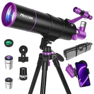 Telescope for Adults High Powered, 90mm Aperture 550mm Refractor | Portable Telescopes for Kids Astronomy Beginners, with Tripod, Phone Adapter, Carry Bag & Moon Filter, Travel and Stargazing Telescope for Adults High Powered, 90mm Aperture 550mm Refractor | Portable Telescopes for Kids Astronomy Beginners, with Tripod, Phone Adapter, Carry Bag & Moon Filter, Travel and Stargazing
