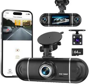4 Channel Dash Cam Front and Rear Left Right, 360° View 1080P Car Security Dash Camera, Super Night Vision, G-Sensor,170° Wide Angle, Loop Recording, 24H Parking Monitor,WiFi&APP Control, 64GB SD Card 4 Channel Dash Cam Front and Rear Left Right, 360° View 1080P Car Security Dash Camera, Super Night Vision, G-Sensor,170° Wide Angle, Loop Recording, 24H Parking Monitor,WiFi&APP Control, 64GB SD Card