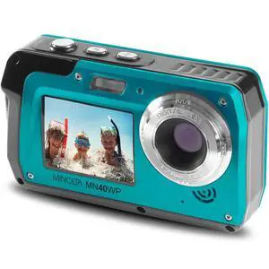 MN40WP 48MP Waterproof Dual Screen Digital Camera (Blue) | Waterproof design captures photos and HD video at the beach, pool and on outdoor adventures MN40WP 48MP Waterproof Dual Screen Digital Camera (Blue) | Waterproof design captures photos and HD video at the beach, pool and on outdoor adventures