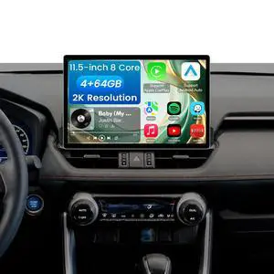 11.5 Inch 8 Core 4GB+64GB Car Radio Stereo for Toyota RAV4 2019-2022, 2K Touchscreen Android 13 Head Unit with Wireless CarPlay & Android Auto, 1080P Backup Camera, GPS Navigation, SWC, AM/FM Radio 11.5 Inch 8 Core 4GB+64GB Car Radio Stereo for Toyota RAV4 2019-2022, 2K Touchscreen Android 13 Head Unit with Wireless CarPlay & Android Auto, 1080P Backup Camera, GPS Navigation, SWC, AM/FM Radio