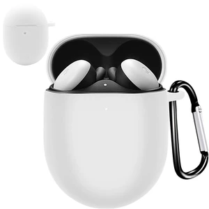 for Google Pixel Buds Pro 2 / Google Pixel Buds Pro Case Cover, Soft Silicone Shockproof Protective Front LED Visible Dust-Proof Case Skin with Keychain for Girly/Men/Women, White for Google Pixel Buds Pro 2 / Google Pixel Buds Pro Case Cover, Soft Silicone Shockproof Protective Front LED Visible Dust-Proof Case Skin with Keychain for Girly/Men/Women, White
