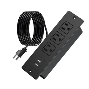 1500W Recessed Power Strip Flush Mount Power Adapter Charging Station with USB Plug Multiple Surge Protector Hidden Outlet Extender with Extension Cord for Desk Furniture Table Nightstand Bed (Black) 1500W Recessed Power Strip Flush Mount Power Adapter Charging Station with USB Plug Multiple Surge Protector Hidden Outlet Extender with Extension Cord for Desk Furniture Table Nightstand Bed (Black)