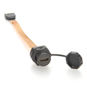 4K@60Hz HDMI 2.0 Extension Cable IP67 Flush Panel Mount HDMI Male to Female FPC Flat Slim Ribbon Cable for Audio Video TV Player PC Monitor Projector DVD(0.2m) 4K@60Hz HDMI 2.0 Extension Cable IP67 Flush Panel Mount HDMI Male to Female FPC Flat Slim Ribbon Cable for Audio Video TV Player PC Monitor Projector DVD(0.2m)