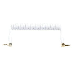 3.5mm TRRS to TRRS Spring Coiled Cable for Split Mechanical Keyboard RODE Sc7 By VIDEOMIC GO Video Micro-Type Mics Audio Cord Angle Cables (90 trrs Coil 17CM White) 3.5mm TRRS to TRRS Spring Coiled Cable for Split Mechanical Keyboard RODE Sc7 By VIDEOMIC GO Video Micro-Type Mics Audio Cord Angle Cables (90 trrs Coil 17CM White)
