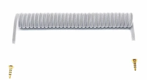 3.5mm TRRS to TRRS Spring Coiled Cable for Split Mechanical Keyboard RODE Sc7 by VIDEOMIC GO Video Micro-Type Mics Audio Cord Angle Cables (Straight trrs Coil 17CM 32White) 3.5mm TRRS to TRRS Spring Coiled Cable for Split Mechanical Keyboard RODE Sc7 by VIDEOMIC GO Video Micro-Type Mics Audio Cord Angle Cables (Straight trrs Coil 17CM 32White)