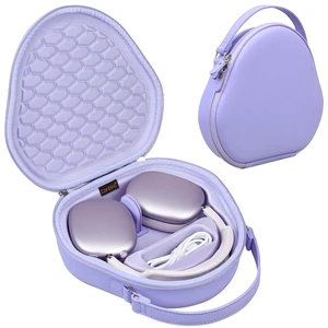 Case with Sleep Mode for Apple AirPods Max Wireless Headphones Airpods Max Smart Headphones Case, Extra Space fits Cable, Charger, Purple(PU) Case with Sleep Mode for Apple AirPods Max Wireless Headphones Airpods Max Smart Headphones Case, Extra Space fits Cable, Charger, Purple(PU)