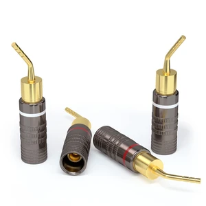 Speaker Wire Connectors, Convertible Connectors Gold Plated Speaker Pin Plugs, 2 mm Pin Banana Screw Plug for Speaker Cable (4pcs) Speaker Wire Connectors, Convertible Connectors Gold Plated Speaker Pin Plugs, 2 mm Pin Banana Screw Plug for Speaker Cable (4pcs)