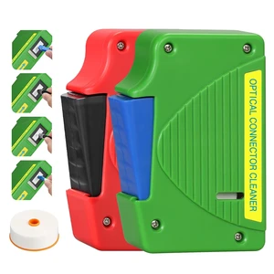 3-piece Fiber Optic Cleaning Tool kit,Fiber Optic Cleaning Box Suitable for SC/FC/ST/LC Ports,Cleaning Times Approximately 550 Times,Fiber Optic Cable Connector Cleaner, with 1 Spare Cleaning core 3-piece Fiber Optic Cleaning Tool kit,Fiber Optic Cleaning Box Suitable for SC/FC/ST/LC Ports,Cleaning Times Approximately 550 Times,Fiber Optic Cable Connector Cleaner, with 1 Spare Cleaning core