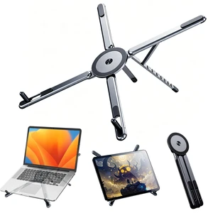 4-in-1 Foldable Laptop Stand, Magnetic Phone Tablet Holder 8-Tier Ergonomic Lift Design, N55 Strong Magnetic, Infinite Multi-angle, Portable Pocket Size for Travel Vlog Office Zoom 4-in-1 Foldable Laptop Stand, Magnetic Phone Tablet Holder 8-Tier Ergonomic Lift Design, N55 Strong Magnetic, Infinite Multi-angle, Portable Pocket Size for Travel Vlog Office Zoom