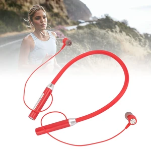 Neckband Bluetooth Earbuds, Cordless Bluetooth 5.2 IPX5 Stereo Ergonomic Enhanced Bass Neckband Magnetic Headphones for Sports Running Workout (Red) Neckband Bluetooth Earbuds, Cordless Bluetooth 5.2 IPX5 Stereo Ergonomic Enhanced Bass Neckband Magnetic Headphones for Sports Running Workout (Red)