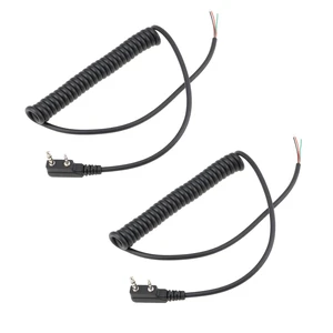 2X 2 Pin 4 Wire Speaker Mic Cable K Plug to 4-Core Wire 56cm Compatible with Baofeng UV-5R Compatible with Kenwood TK-370 Radios 2X 2 Pin 4 Wire Speaker Mic Cable K Plug to 4-Core Wire 56cm Compatible with Baofeng UV-5R Compatible with Kenwood TK-370 Radios
