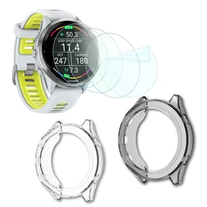 Screen Protector Compatible for Garmin Forerunner 970, Case TPU Soft Frame Cover and TPU Screen Protective Film Not Tempered Glass (Pack of 4+2) Screen Protector Compatible for Garmin Forerunner 970, Case TPU Soft Frame Cover and TPU Screen Protective Film Not Tempered Glass (Pack of 4+2)