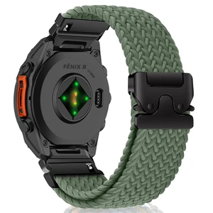 22mm QuickFit Nylon Band for Garmin Fenix 8 Pro 47mm/Quatix 8 47mm Stretchy Braided Nylon Strap Sport Strap Band for Garmin Quatix 7 Pro/Quatix 6/Descent G2 - Green 22mm QuickFit Nylon Band for Garmin Fenix 8 Pro 47mm/Quatix 8 47mm Stretchy Braided Nylon Strap Sport Strap Band for Garmin Quatix 7 Pro/Quatix 6/Descent G2 - Green