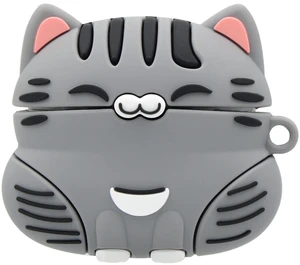 for AirPods 4 Case, Cute 3D Ginger Cat Silicone Shockproof Cover with Carabiner Compatible with AirPods 4th (2024) (Gray) for AirPods 4 Case, Cute 3D Ginger Cat Silicone Shockproof Cover with Carabiner Compatible with AirPods 4th (2024) (Gray)