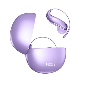 Purple Wireless Open Ear Earbuds with Ear Hook Around Over The Ear Sport Air Bone Conduction Bluetooth Earbuds That Don't Go in Ear for Exercising Running Headphones with Microphone Headsets Earpho Purple Wireless Open Ear Earbuds with Ear Hook Around Over The Ear Sport Air Bone Conduction Bluetooth Earbuds That Don't Go in Ear for Exercising Running Headphones with Microphone Headsets Earpho