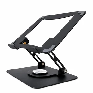 Adjustable Laptop Stand for Desk, Foldable Aluminum Laptop Riser with 360° Rotating Base, Ergonomic Ventilated Computer Stand, Height Adjustable Holder Compatible with MacBook, Dell, HP, Lenovo Adjustable Laptop Stand for Desk, Foldable Aluminum Laptop Riser with 360° Rotating Base, Ergonomic Ventilated Computer Stand, Height Adjustable Holder Compatible with MacBook, Dell, HP, Lenovo