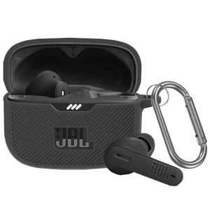 Compatible for JBL Tune 230NC TWS Case Cover, Anti-Lost Keychain, Soft Silicone Protective Scratch Resistance Skin Case with Carabiner (Black) Compatible for JBL Tune 230NC TWS Case Cover, Anti-Lost Keychain, Soft Silicone Protective Scratch Resistance Skin Case with Carabiner (Black)