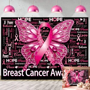 Breast Cancer Awareness Backdrop October Pink Ribbon Butterfly Background 8x6ft Love Hope Faith Strength Banner, Breast Cancer Charity Activities Party Decorations Breast Cancer Awareness Backdrop October Pink Ribbon Butterfly Background 8x6ft Love Hope Faith Strength Banner, Breast Cancer Charity Activities Party Decorations