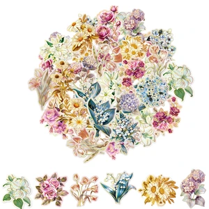 120Pcs PET Flower Stickers, 6 Designs Gold Foil Stickers, 10 Patterns Each x 2 pcs, Die-Cut Aesthetic Floral Stickers for Scrapbooking Journal Diary Water Bottle Laptop DIY Decoration 120Pcs PET Flower Stickers, 6 Designs Gold Foil Stickers, 10 Patterns Each x 2 pcs, Die-Cut Aesthetic Floral Stickers for Scrapbooking Journal Diary Water Bottle Laptop DIY Decoration
