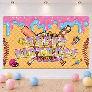 Ice Cream Drip Softball Party Backdrop Sports Happy Birthday Party Decor Ice Cream Drip Softball Decorations, 71 x 43 inch, Softball Drip Birthday Banner, for Boys Girls Sports Party Supplies Ice Cream Drip Softball Party Backdrop Sports Happy Birthday Party Decor Ice Cream Drip Softball Decorations, 71 x 43 inch, Softball Drip Birthday Banner, for Boys Girls Sports Party Supplies