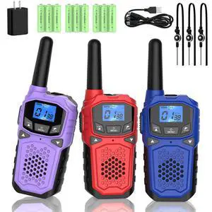 Walkie Talkies for Adults- Long Range Two Way Radio for Camping Hiking Hand Held Hiking Accessories Camping Gear Xmas Birthday Gift for Kids,SOS Siren,NOAA Weather Alert,3 Radios Walkie Talkies for Adults- Long Range Two Way Radio for Camping Hiking Hand Held Hiking Accessories Camping Gear Xmas Birthday Gift for Kids,SOS Siren,NOAA Weather Alert,3 Radios