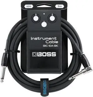 BIC-10A Series | Instrument Cable | Straight to Right-Angle ¼-Inch Connectors | 10ft./3m Length | Quiet Operation & Durable | Six Color Options | Straight to Angled 6.3mm Jack | 3m | High Quality Guit BIC-10A Series | Instrument Cable | Straight to Right-Angle ¼-Inch Connectors | 10ft./3m Length | Quiet Operation & Durable | Six Color Options | Straight to Angled 6.3mm Jack | 3m | High Quality Guit