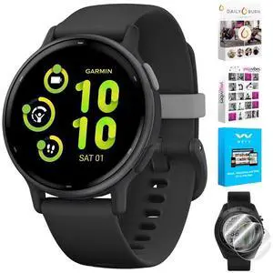010-02862-10 Vivoactive 5 Fitness Smartwatch, Black | Official USA Partner Model | Bundle with Deco Essentials 2-Pack Screen Protector and Tech Smart USA Fitness & Wellness Suite 010-02862-10 Vivoactive 5 Fitness Smartwatch, Black | Official USA Partner Model | Bundle with Deco Essentials 2-Pack Screen Protector and Tech Smart USA Fitness & Wellness Suite