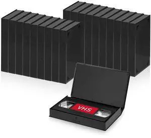 Standard Black VHS Cases, VHS Album Case with Outer Clear Sleeve (20 Pack) Standard Black VHS Cases, VHS Album Case with Outer Clear Sleeve (20 Pack)