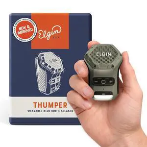 Thumper Mini Wearable Bluetooth Speaker, 35-Hour Battery Life, 50 ft Wireless Range, Water-Resistant, Magnetic Mount & Clip-On Design with LED Work Light for Jobsite, Outdoor & Everyday Use | 50 ft Wi Thumper Mini Wearable Bluetooth Speaker, 35-Hour Battery Life, 50 ft Wireless Range, Water-Resistant, Magnetic Mount & Clip-On Design with LED Work Light for Jobsite, Outdoor & Everyday Use | 50 ft Wi