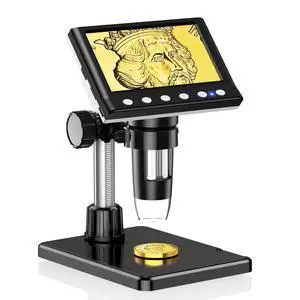 4.3" Coin Microscope Coin Magnifier, 1980P HD Digital Microscope | Error Coin Magnifier with 8 LED Lights for Collectors, Compatible with Windows/Mac 4.3" Coin Microscope Coin Magnifier, 1980P HD Digital Microscope | Error Coin Magnifier with 8 LED Lights for Collectors, Compatible with Windows/Mac