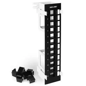 Blank 12-Port Keystone Patch Panel with 89D Wall Mount Bracket | Cat6 RJ45 Patch Panel, Versatile VerticalHorizontal Installation, Includes 6 Blank Keystone Inserts for Custom Configurations Blank 12-Port Keystone Patch Panel with 89D Wall Mount Bracket | Cat6 RJ45 Patch Panel, Versatile VerticalHorizontal Installation, Includes 6 Blank Keystone Inserts for Custom Configurations