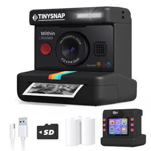 Instant Print Camera for Kids,Dual Len Kids Cameras with 2.4 Inch Screen, Christmas Birthday Gifts for Girls Age 3-12, Portable Toddler Toy for 3 4 5 6 7 8 9 10 Year Old Girls Boys (Black) Instant Print Camera for Kids,Dual Len Kids Cameras with 2.4 Inch Screen, Christmas Birthday Gifts for Girls Age 3-12, Portable Toddler Toy for 3 4 5 6 7 8 9 10 Year Old Girls Boys (Black)