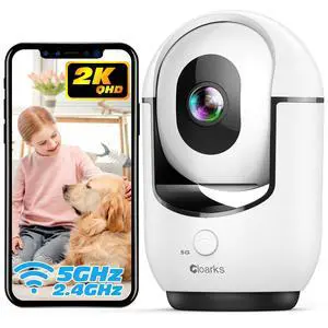 2K Indoor Camera, 5/2.4 GHz WiFi Pan/Tilt Security Camera with AI Motion Detection, One-Click Call for Baby Monitor, Wired Pet Camera with 2-Way Audio, 24/7, Siren Alarm, TF/Cloud Storage 2K Indoor Camera, 5/2.4 GHz WiFi Pan/Tilt Security Camera with AI Motion Detection, One-Click Call for Baby Monitor, Wired Pet Camera with 2-Way Audio, 24/7, Siren Alarm, TF/Cloud Storage