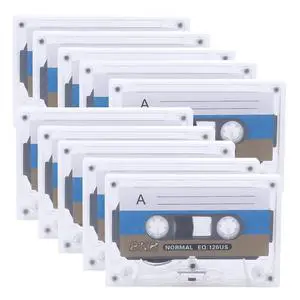 10Pcs Blank Cassette Tape 60 Mins Blank Tape Magnetic Audio Tape Recording Player for Speech Music Recording Standard Cassette 10Pcs Blank Cassette Tape 60 Mins Blank Tape Magnetic Audio Tape Recording Player for Speech Music Recording Standard Cassette