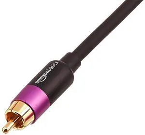 Subwoofer RCA Audio Cable for Amplifiers, Active Speakers with Gold-Plated Connectors, S/PDIF, Digital Audio, 35 Feet, Black Subwoofer RCA Audio Cable for Amplifiers, Active Speakers with Gold-Plated Connectors, S/PDIF, Digital Audio, 35 Feet, Black