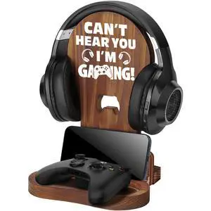 Gamer Gifts for Teenage Boy, Son, Boyfriend, Husband, Gamer Room Decor for Man, Teen Boy Gaming Accessories, Wooden Gaming Headset Stand Gamer Gifts for Teenage Boy, Son, Boyfriend, Husband, Gamer Room Decor for Man, Teen Boy Gaming Accessories, Wooden Gaming Headset Stand