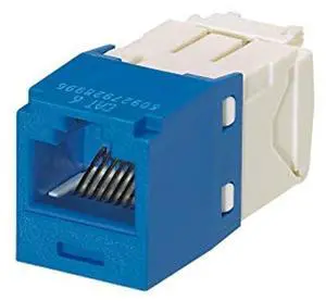 CJ688TGBU-24 Mini-Com TX6 Plus UTP RJ45 Cat6 Standard Jack Module, T568A/T568B Wiring, RoHS Compliant, Toolless Installation, Blue (Pack of 24) | Toolless Install, T568A/T568B Wiring, Polycarbonate Bo CJ688TGBU-24 Mini-Com TX6 Plus UTP RJ45 Cat6 Standard Jack Module, T568A/T568B Wiring, RoHS Compliant, Toolless Installation, Blue (Pack of 24) | Toolless Install, T568A/T568B Wiring, Polycarbonate Bo