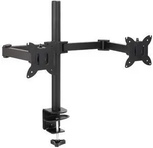 Adjustable Dual Monitor Desk Mount, Supports up to 32 inch Monitors and 22 lbs per Arm, Adjustable Tension, VESA 75x75/100x100, Black Adjustable Dual Monitor Desk Mount, Supports up to 32 inch Monitors and 22 lbs per Arm, Adjustable Tension, VESA 75x75/100x100, Black