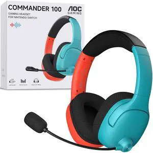 Wireless Gaming Headset for Nintendo Switch 2, Noise Cancelling Mic | Compatible with OLED/Lite, 3.5mm Stereo, Lightweight On-Ear for PS5, PC and Fortnite, Red/Blue Wireless Gaming Headset for Nintendo Switch 2, Noise Cancelling Mic | Compatible with OLED/Lite, 3.5mm Stereo, Lightweight On-Ear for PS5, PC and Fortnite, Red/Blue