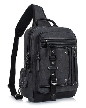 Cross Body Bag for Men: Large Canvas Sling Backpack Messenger Bag Fits 15.6 Inch Laptop for Work Commute Cross Body Bag for Men: Large Canvas Sling Backpack Messenger Bag Fits 15.6 Inch Laptop for Work Commute