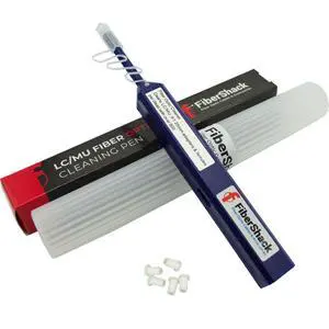 1.25mm LC Fiber Cleaner Pen. 800+ Single Click Fiber Cleaner. LCUPC Optical Connector & Endface Cleaning Pen comes with Damage Protection Case & Dust Caps 1.25mm LC Fiber Cleaner Pen. 800+ Single Click Fiber Cleaner. LCUPC Optical Connector & Endface Cleaning Pen comes with Damage Protection Case & Dust Caps