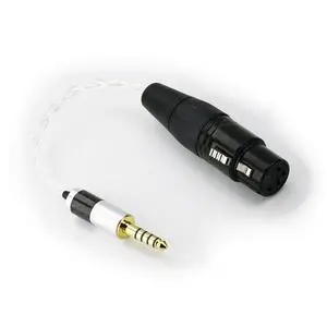 4.4mm Male to 4-pin XLR Balanced Female Silver Plated Headphone Audio Adapter for Sony WM1A, NW-WM1Z, PHA-2A 4.4mm Male to 4-pin XLR Balanced Female Silver Plated Headphone Audio Adapter for Sony WM1A, NW-WM1Z, PHA-2A