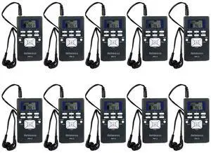 PR13 Portable FM Receiver, Mini FM Radio(Pack of 10) | for Church, Teaching, Meeting, Correctional Center, Supports Radio Station Storage, Lock button, Built-in 24 Hour Clock PR13 Portable FM Receiver, Mini FM Radio(Pack of 10) | for Church, Teaching, Meeting, Correctional Center, Supports Radio Station Storage, Lock button, Built-in 24 Hour Clock
