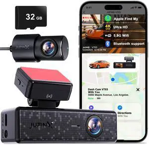 4K Dash Cam Front and Rear,with Apple Find My Function, 5.8GHz WiFi | Dash Camera for Cars,WDR Night Vision Technology, 170° Wide-Angle Shooting and 24-Hour Parking Monitoring Mode.(V703) 4K Dash Cam Front and Rear,with Apple Find My Function, 5.8GHz WiFi | Dash Camera for Cars,WDR Night Vision Technology, 170° Wide-Angle Shooting and 24-Hour Parking Monitoring Mode.(V703)